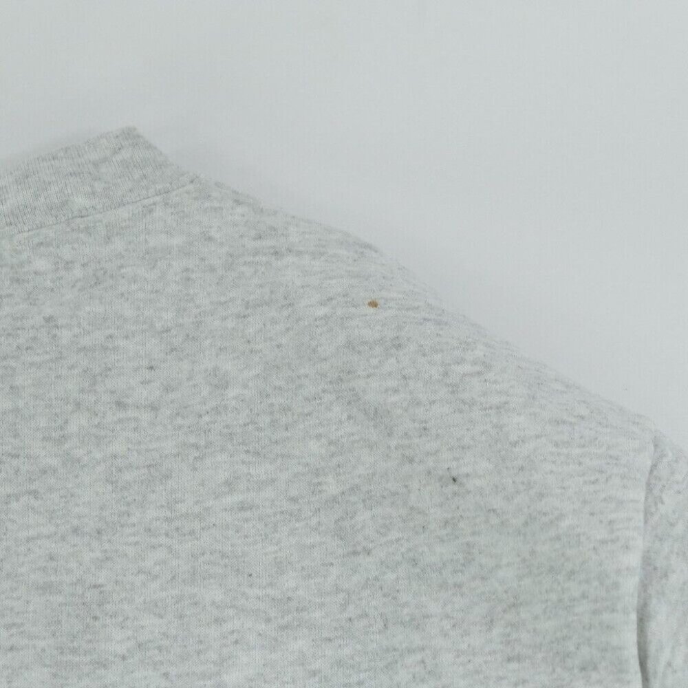 Vtg Tultex Grey Sweatshirt Maximum Sweats Cut Crew Neck Large Heather Gray - Picture 6 of 8